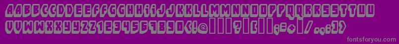 Ftblockb Font – Gray Fonts on Purple Background