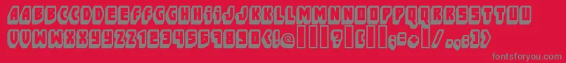 Ftblockb Font – Gray Fonts on Red Background