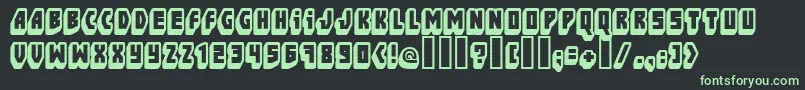 Ftblockb Font – Green Fonts on Black Background