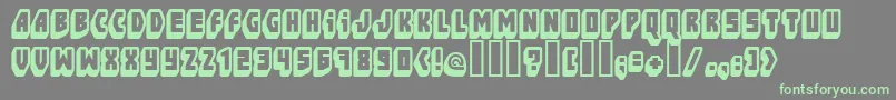 Ftblockb Font – Green Fonts on Gray Background