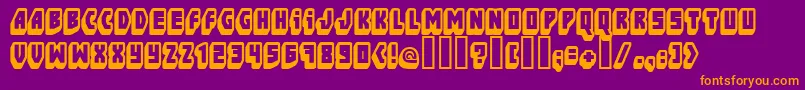 Ftblockb Font – Orange Fonts on Purple Background