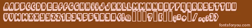 Ftblockb Font – Pink Fonts on Brown Background