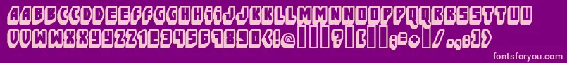 フォントFtblockb – 紫の背景にピンクのフォント