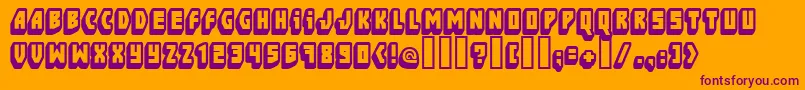 Ftblockb Font – Purple Fonts on Orange Background