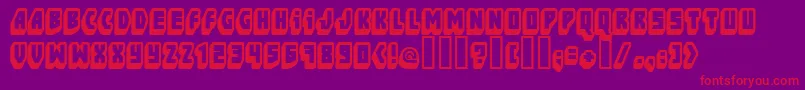 Ftblockb Font – Red Fonts on Purple Background