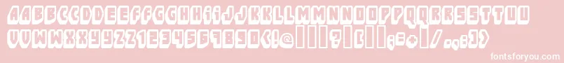 Ftblockb Font – White Fonts on Pink Background