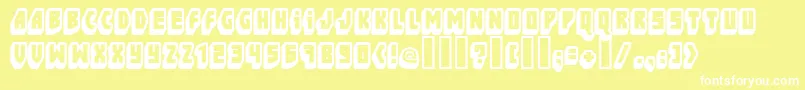 Ftblockb Font – White Fonts on Yellow Background