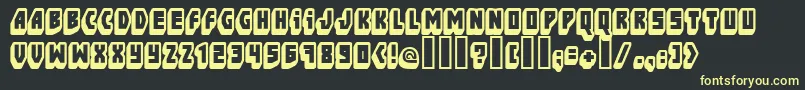 Ftblockb Font – Yellow Fonts on Black Background