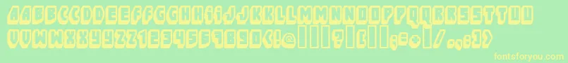 Ftblockb Font – Yellow Fonts on Green Background