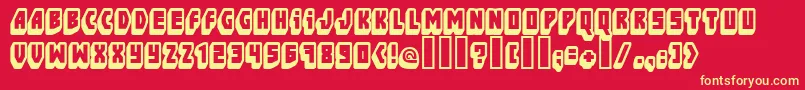 Ftblockb Font – Yellow Fonts on Red Background