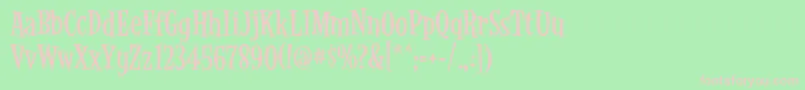 LatinoRumba Font – Pink Fonts on Green Background