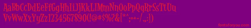 LatinoRumba Font – Red Fonts on Purple Background