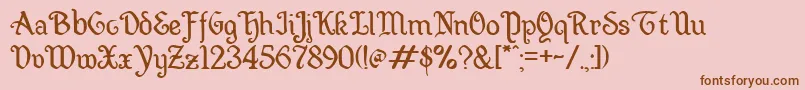 Wellsley Font – Brown Fonts on Pink Background