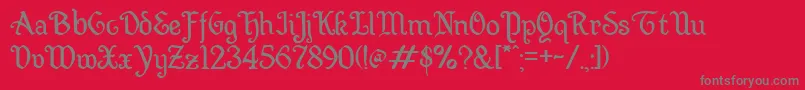 Weitere Informationen zur Wellsley-Schriftart Wellsley-Schriftart – Graue Schriften auf rotem Hintergrund