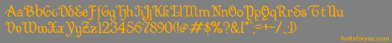 Wellsley Font – Orange Fonts on Gray Background