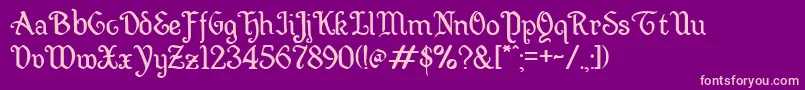 Wellsley Font – Pink Fonts on Purple Background