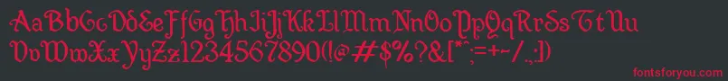 Wellsley Font – Red Fonts on Black Background