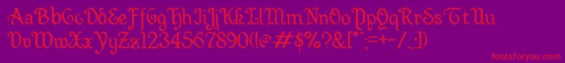 Wellsley Font – Red Fonts on Purple Background