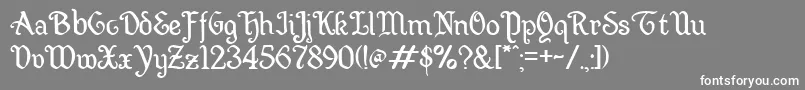 フォントWellsley – 灰色の背景に白い文字