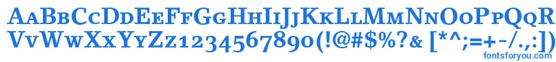 LinoletterBoldSmallCapsOldstyleFigures-Schriftart – Blaue Schriften