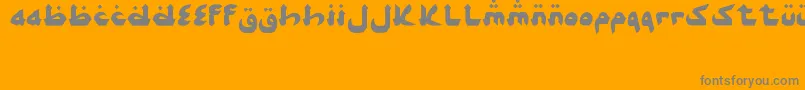 AlghorieSyawal-Schriftart – Graue Schriften auf orangefarbenem Hintergrund