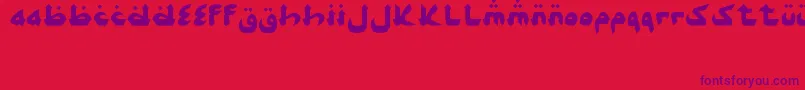AlghorieSyawal Font – Purple Fonts on Red Background