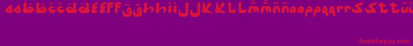 Шрифт AlghorieSyawal – красные шрифты на фиолетовом фоне