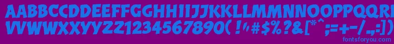 BalderLl Font – Blue Fonts on Purple Background