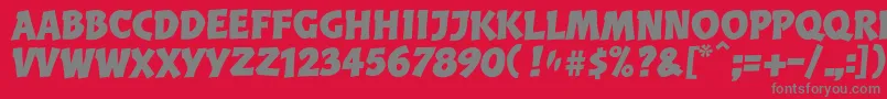 BalderLl Font – Gray Fonts on Red Background