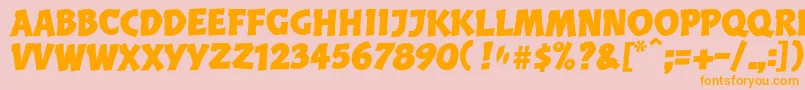 BalderLl Font – Orange Fonts on Pink Background