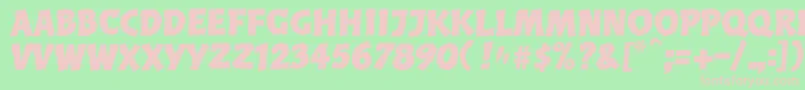 BalderLl Font – Pink Fonts on Green Background