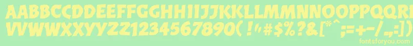 BalderLl Font – Yellow Fonts on Green Background