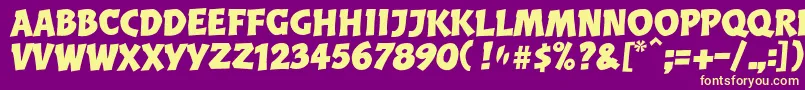 BalderLl Font – Yellow Fonts on Purple Background