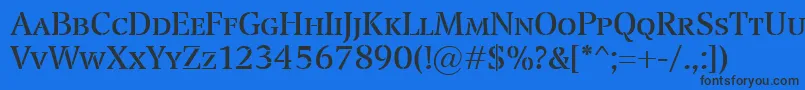 TransportSmallcaps Font – Black Fonts on Blue Background