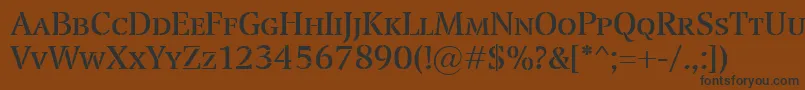 TransportSmallcaps Font – Black Fonts on Brown Background