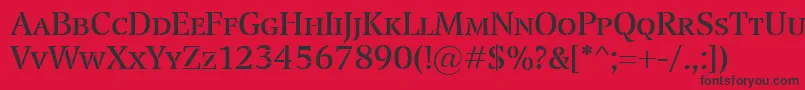 TransportSmallcaps Font – Black Fonts on Red Background