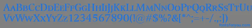 TransportSmallcaps Font – Blue Fonts on Gray Background