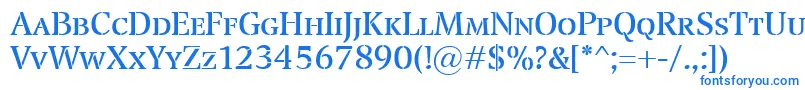 TransportSmallcaps Font – Blue Fonts on White Background