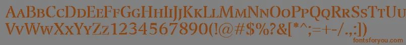 TransportSmallcaps Font – Brown Fonts on Gray Background