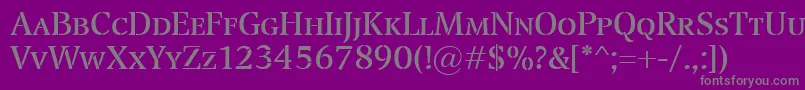 TransportSmallcaps Font – Gray Fonts on Purple Background