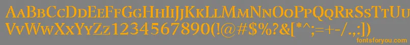 TransportSmallcaps Font – Orange Fonts on Gray Background