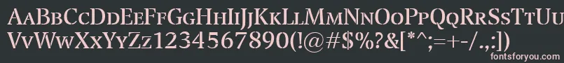 TransportSmallcaps Font – Pink Fonts on Black Background