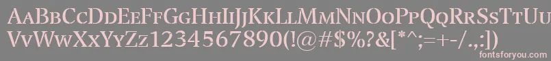 TransportSmallcaps Font – Pink Fonts on Gray Background
