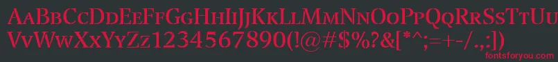 TransportSmallcaps Font – Red Fonts on Black Background
