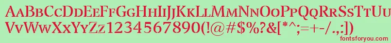 TransportSmallcaps Font – Red Fonts on Green Background