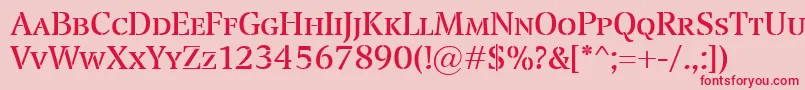 TransportSmallcaps Font – Red Fonts on Pink Background