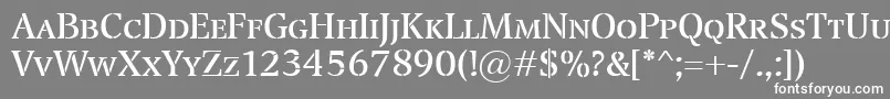 TransportSmallcaps Font – White Fonts on Gray Background