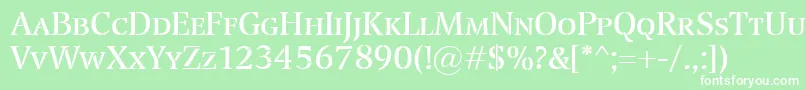 TransportSmallcaps Font – White Fonts on Green Background