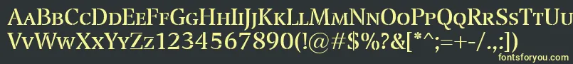 TransportSmallcaps Font – Yellow Fonts on Black Background