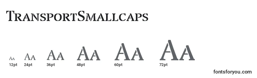 TransportSmallcaps Font Sizes
